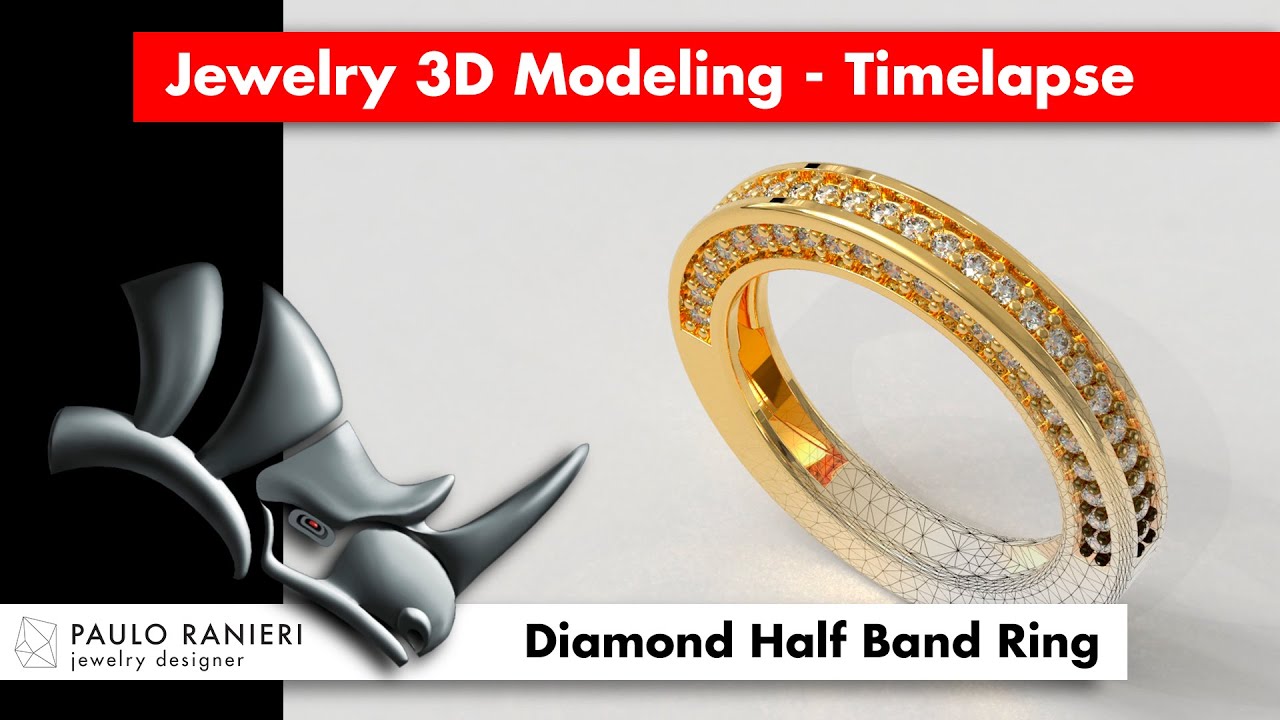 Diamond Half Band 3D Print Model