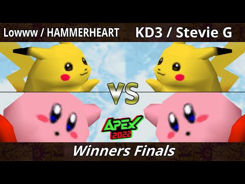 Apex 2022  Winners Finals - Lowww & HAMMERHEART Vs. KD3 & Stevie G - SSB64 Smash Bros Tournament