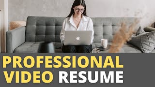 Professional Video Resume Example Template