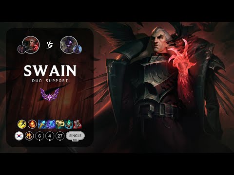 Swain Support vs Alistar - KR Master Patch 13.24