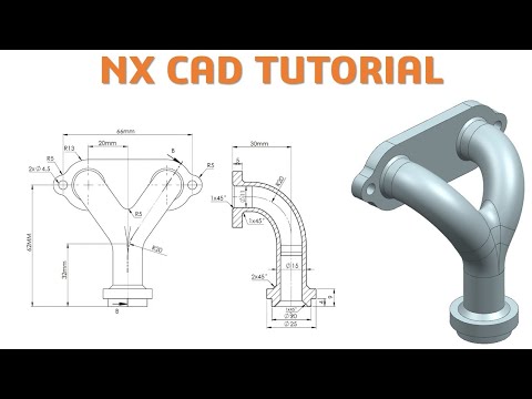 NX CAD Tutorial #64 | 3D Modeling Basic Beginners | Combine Curve 3D, Sweept,Tube, Extrude