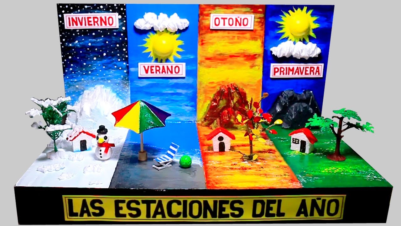 Como hacer maqueta de las estaciones  del año