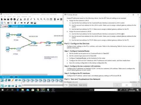 11.5.5 Packet Tracer - Subnet an IPv4 Network