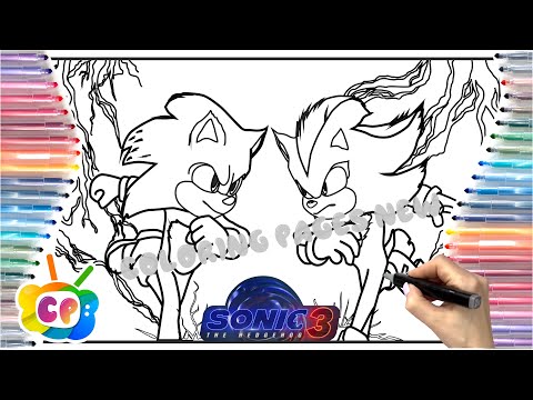Sonic 3 official poster / Sonic coloring pages new / Sonic the Hedgehog 3