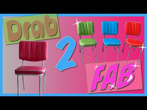 How to Re-Cover Retro/Vintage Diner Style Dining Chairs | Drab 2 Fab