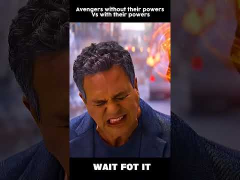 Avengers with powers Vs without powers #shorts #marvel #ironman #avengers