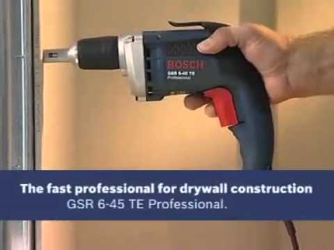 Gipskartonio suktuvas Bosch GSR 6-45 TE  video
