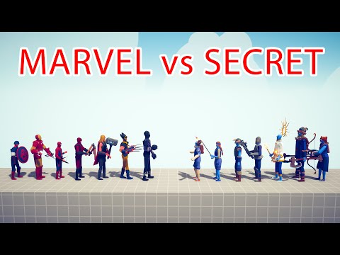 MARVEL Team vs SECRETS Team - Totally Accurate Battle Simulator TABS