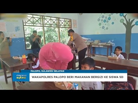 POLRES PALOPO BERI MAKANAN BERGIZI KE SISWA PEDALAMAN