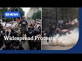 Anti Trump Protests Erupt Across US During Military Parade ABC NEWS