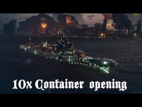 10x Container opening Halloween  World of Warships Legends Hamburger Werft
