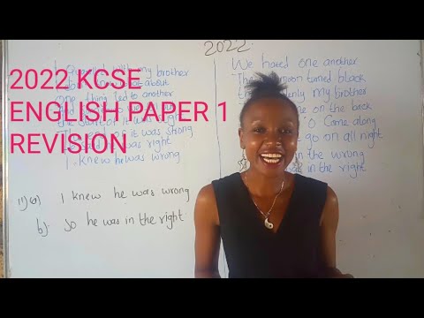 KCSE 2022 ENGLISH PAPER 1 REVISION.