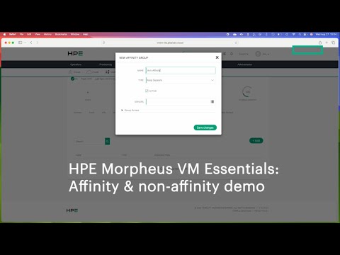 New HPE Morpheus VM Essentials Affinity & Anti-affinity demo