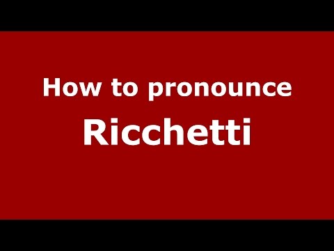 How to pronounce Ricchetti (Spanish/Argentina) - PronounceNames.com