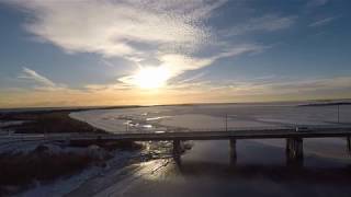 Frozen Narrow Bay, Smith Point Bridge - January 2018