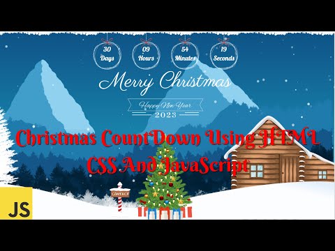 Count Down Timer Using Html Css And Javascript Christmas Countdown Timer Using Javascript