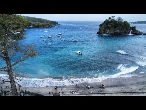 Crystal Bay Nusa Penida Beach Drone View
