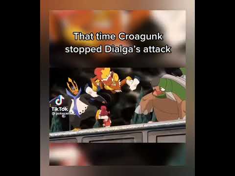 Croagunk is op🔥🗡️✨croagunk stopped dialgia's attack🔥🤨🤩🥶pokemon the movie