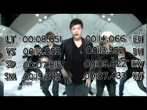 Super Junior's Singing Parts in A-cha Countdown