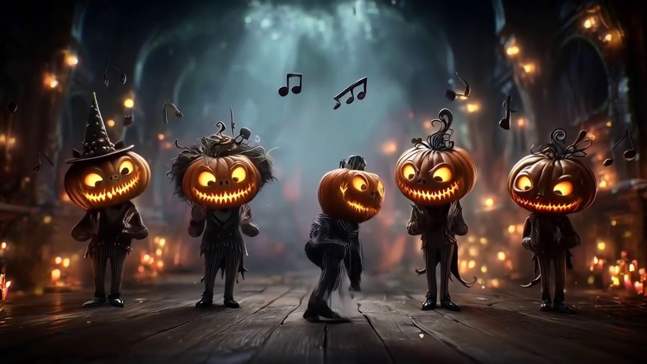 Spooky Cute Halloween Window Projection Zombie Montage