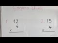 3. Sınıf  Matematik Dersi  Çarpma İşlemi konu anlatım videosunu izle