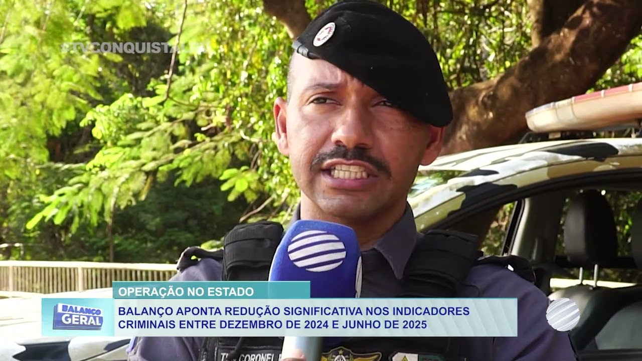 Balanço aponta redução significativa nos indicadores criminais entre dezembro de 2024 e junho de 2025