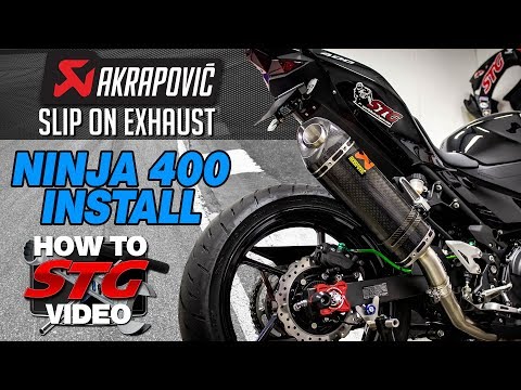 Akrapovic 2018-2023 Kawasaki Ninja 400 Slip On Exhaust Install | Sportbiketrackgear.com