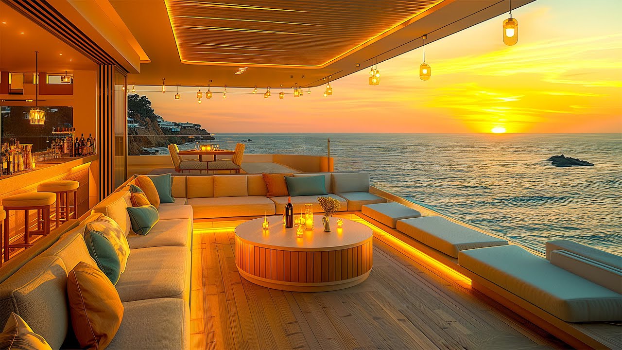 Seaside Jazz Saxophone Symphony - Relaxing Jazz Music, Ocean Waves Sounds for Stress Relief & Calm