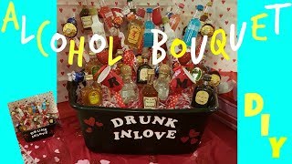 Alcohol Bouquet DIY l Valentines day DIY l Anniversary Birthday gift idea l xomireyaa