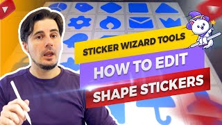 The Shape Sticker Tool - customize Shape Stickers w/ Sticker Wizard on iPad