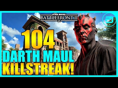 Star Wars Battlefront 2 Darth Maul 104 Killstreak / Gameplay
