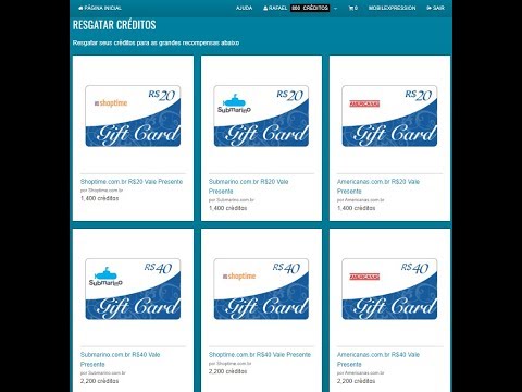 Gifts cards grátis com MobileXpression - 2019