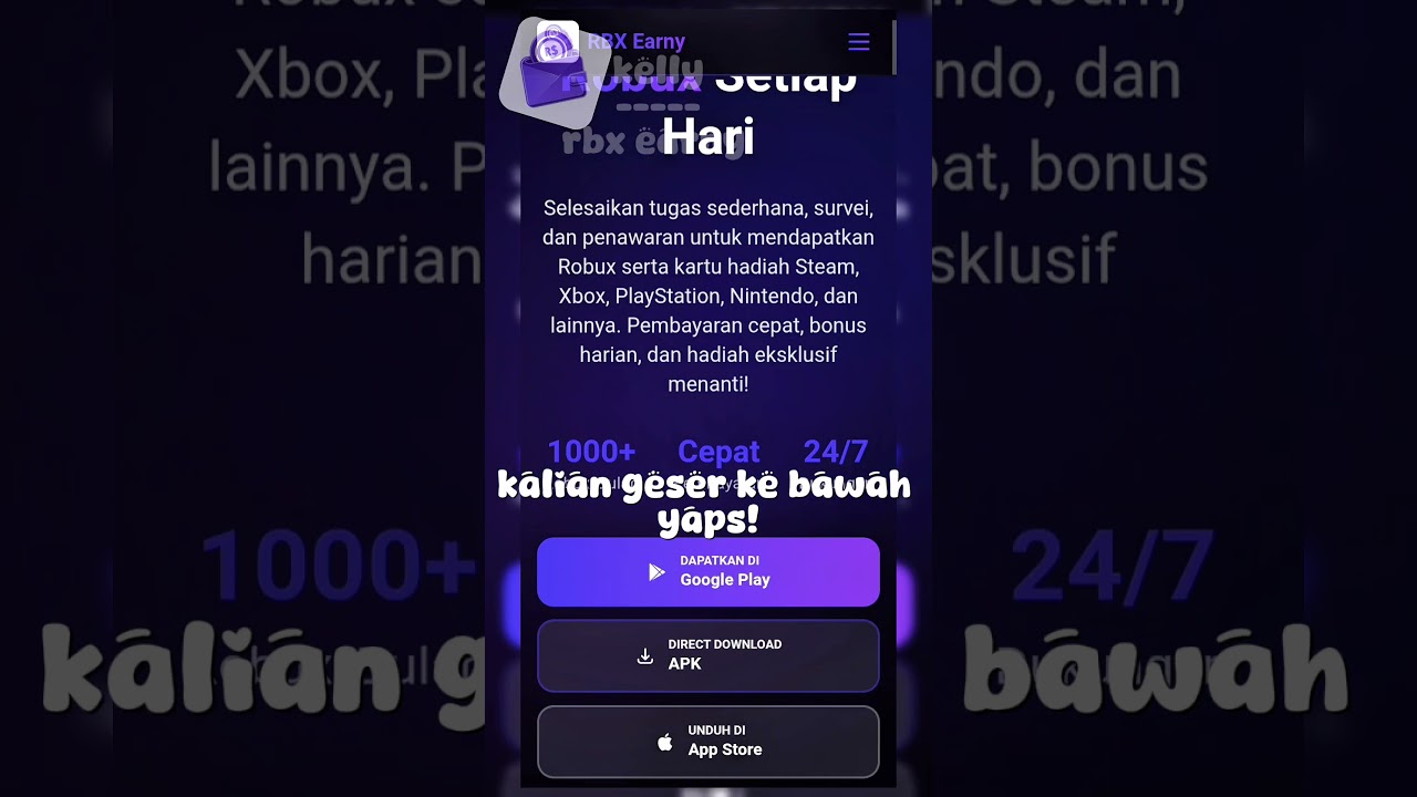 rbx aarny udh ga ada di play store?. .sini kelly tutorin cra download lagi! ¡ #robuxearny #rbxearny