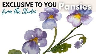 How to Paint Watercolor Pansies | Wet-in-wet technique on Arches paper
