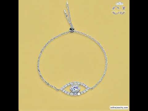 S925 Sterling Silver Devil’s Eye Bracelets For women product video