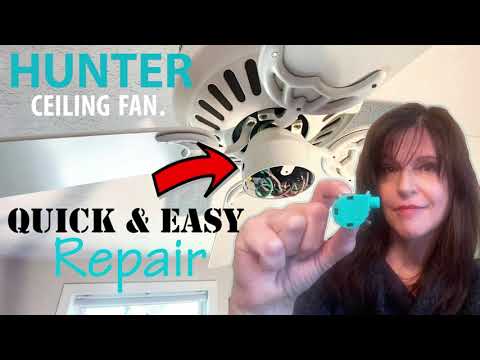 Replace a Hunter Ceiling Fan Pull Chain Switch Broken Fix
