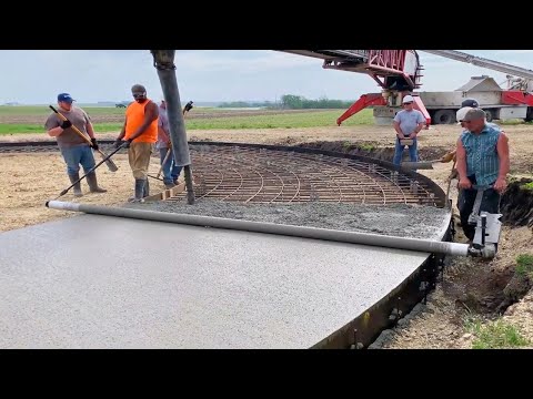 Incredible Modern Fastest Concrete Paving Machines. Amazing Modern Construction Equipment Technology