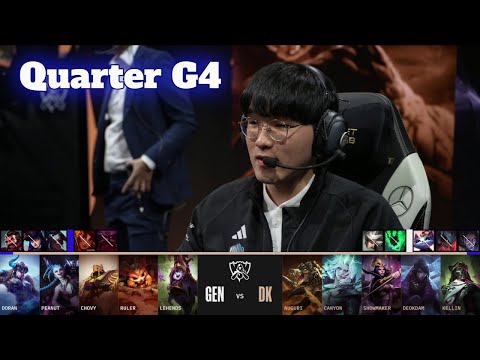 GEN vs DK - Game 4 | Quarter Finals LoL Worlds 2022 | Gen.G vs DAMWON Kia - G4 full game