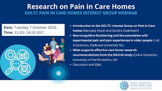 Research on pain in Residential Long-Term Care Homes