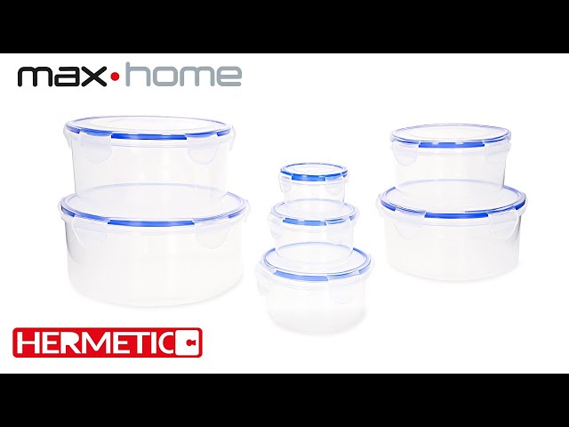 Vídeo relacionado con AKTIVE 16557 Max Home Pack 17 recipientes plástico, Capacidades de 0.2 L a 2.5 L, Plástico sin BPA, Diseño apilable, Aptos para microondas, congelador y lavavajillas, Para conservar alimentos