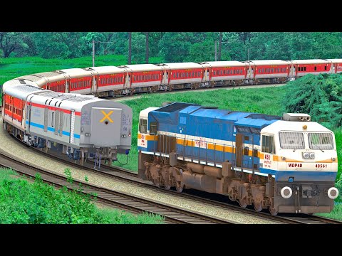 WDP4D SHUNT LHB EXPRESS TRAIN | BUMPY RAILROAD | Train Simulator | Railwork | NTG GAMING