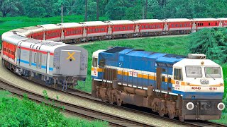 WDP4D SHUNT LHB EXPRESS TRAIN | BUMPY RAILROAD | Train Simulator | Railwork | NTG GAMING