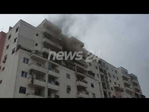 Përfshihet nga flakët e zjarrit një pallat në Tiranë, panikosen banorët! Pamjet e para