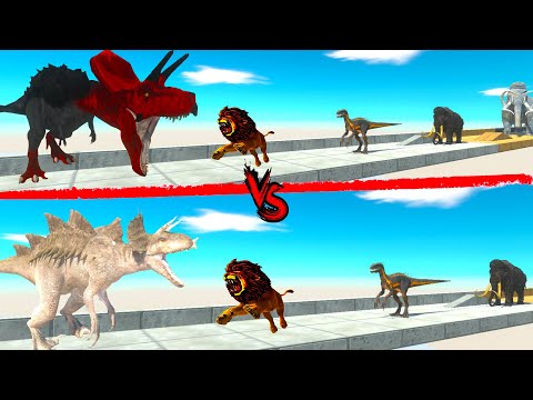 DARK TRICERATOPS vs SKELETON TRICERATOPS WHO IS STRONGER AND FASTER - ARBS