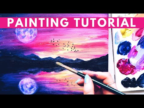 PAINTING TUTORIAL Acrylic Ocean for Beginners | Katie Jobling Art