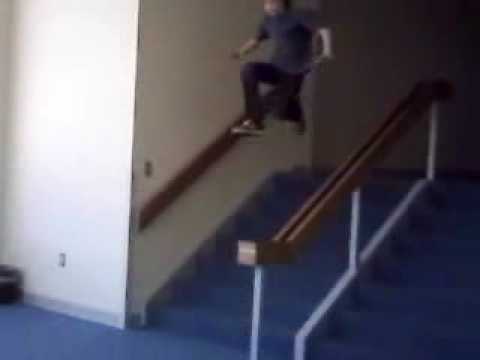 guy jumping down stairs