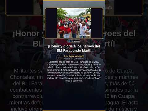 ¡Honor y gloria a los héroes del BLI Farabundo Martí!