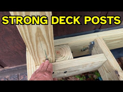 Installing a ROCK SOLID Deck Railing Post System - NO CONCRETE     #deckrailingposts #deckrailing