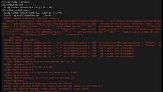 Pip install sklearn error : Installing build dependencies error (Python)