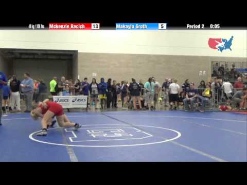 FILA Cadet 49 kg / 108 lbs. - Mckenzie Bacich vs. Makayla Groth